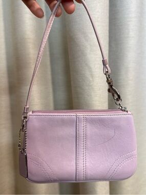 Coach Pink Leather Wristlet